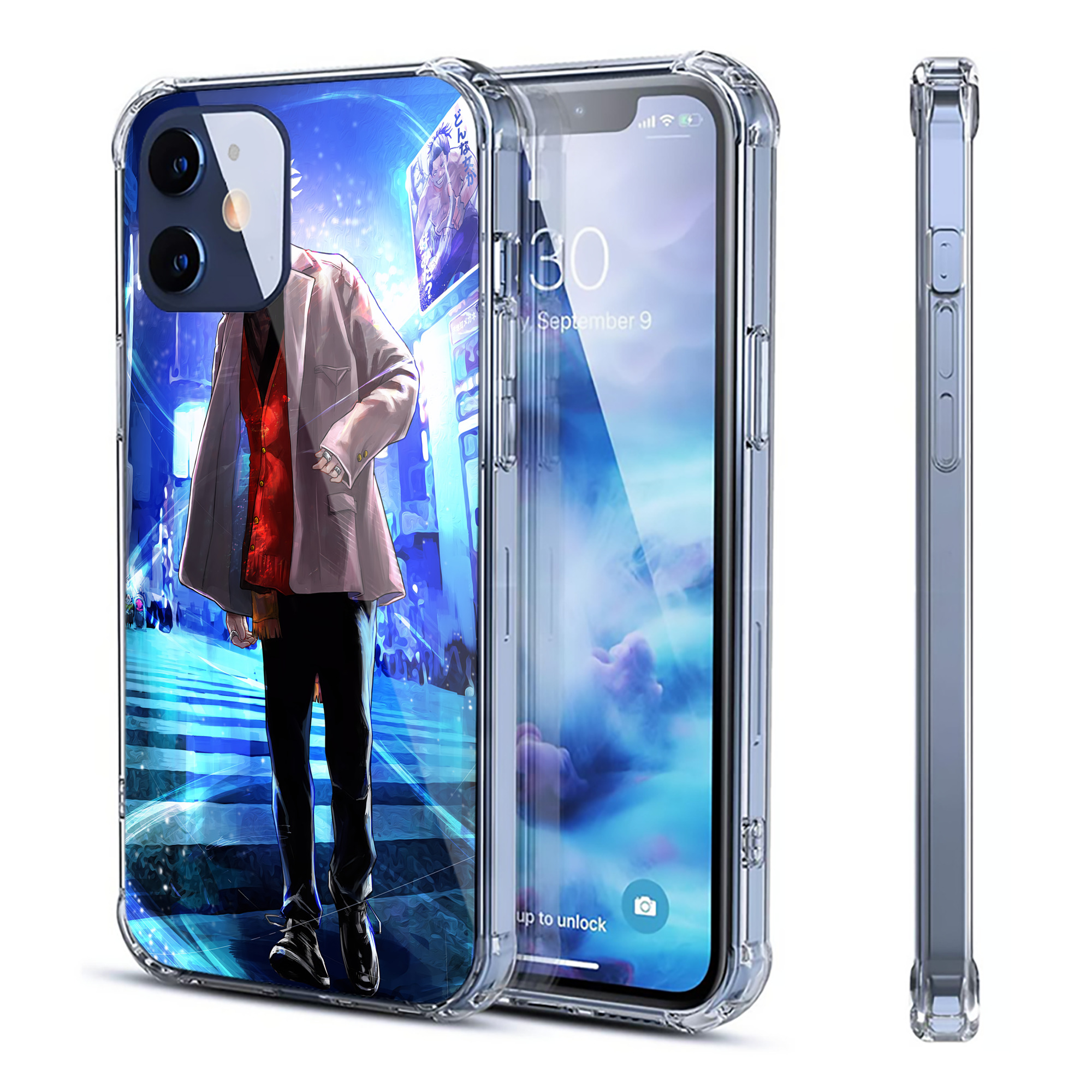 （画像用） 呪術廻戦 Jujutsu Kaisen 【iPhone 12シリーズ対応】透明スマホケース（クリアソフトケース）